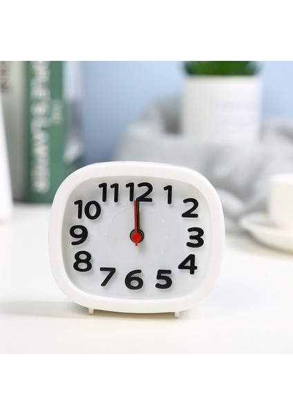 3.85 Inç Basit Moda Çalar Saat Dilsiz Ev Öğrenci Çalar Saat Karikatür Çalar Saat Çocuk Başucu Çalar Saat (Beyaz) (Yurt Dışından) fiyatları