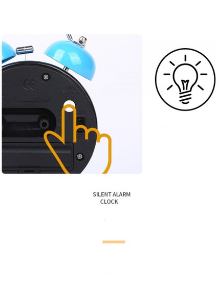 Stereoskopik Kadranlı, Arkadan Aydınlatmalı, Pille Çalışan Yüksek Sesli Çalar Saatli 4 Inç Ikiz Zil Çalar Saat-Siyah (Yurt Dışından) modelleri