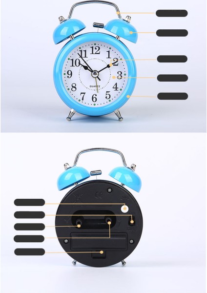 Stereoskopik Kadranlı, Arkadan Aydınlatmalı, Pille Çalışan Yüksek Sesli Çalar Saatli 4 Inç Ikiz Zil Çalar Saat-Siyah (Yurt Dışından) fırsatları