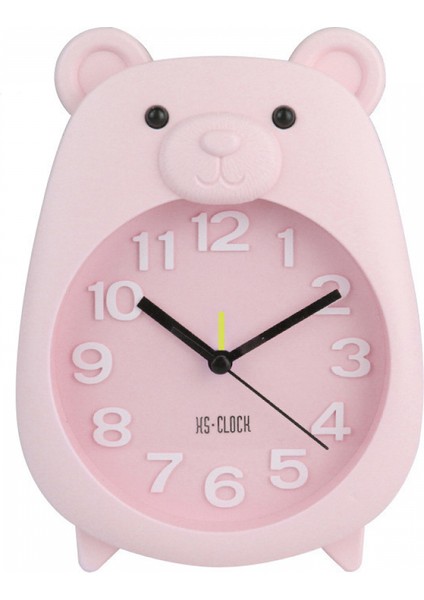 Çocuk Çalar Saat, Karikatür Çalar Saat Küçük Ayı Çalar Saat, Öğrenci Çocuk Ev Dekorasyonu Masaüstü Saati (Pembe) (Yurt Dışından)