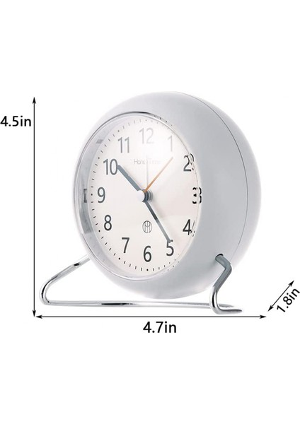 4 Inç Yuvarlak Hareketsiz Çalar Saat, Pille Çalışan, Işık Yayan Fonksiyon, Süper Sessiz Çalar Saat, Masa/yatak Odası Için Basit ve Şık Tasarım (Yurt Dışından) modelleri