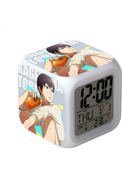 Voleybol Junior LED Çalar Saat Kare Saat Zaman, Sıcaklık, Alarm, Tarih ile Dijital Alarm (Yurt Dışından)