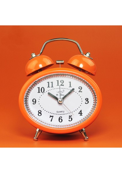 Inç Çalar Saat, Analog Metal Zil Çalar Saat, Öğrenci Ev Dekorasyonu Masaüstü Saati (Yurt Dışından)