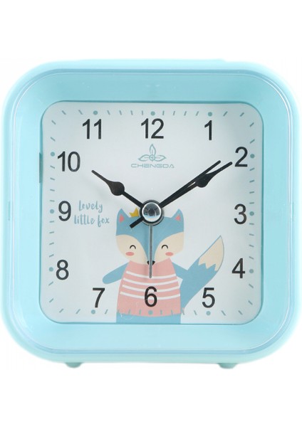 3.78 Inç Basit Stil Gece Lambası ile Dilsiz Öğrenci Çocuk Yetişkin Sevimli Saat Yatak Odası Başucu Küçük Çalar Saat (Mavi) (Yurt Dışından)