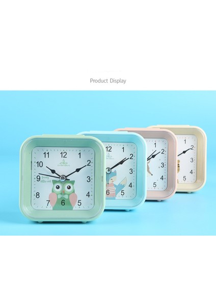 3.78 Inç Basit Stil Gece Lambası ile Dilsiz Öğrenci Çocuk Yetişkin Sevimli Saat Yatak Odası Başucu Küçük Çalar Saat (Mavi) (Yurt Dışından) modelleri