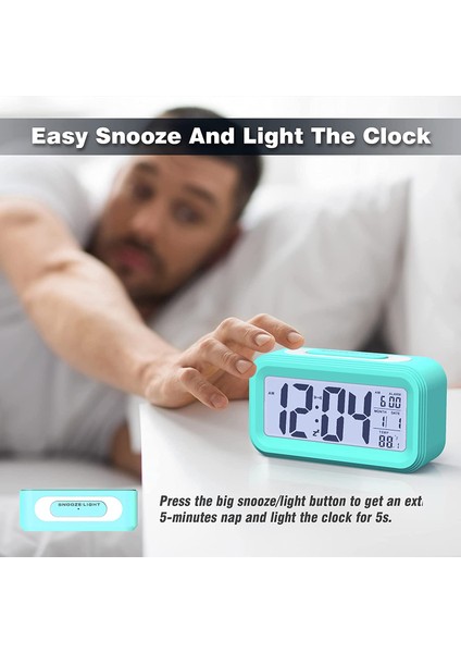 Justup Pil Kumandalı Akülü Dijital Çalar Saat Yatak Odası Ofis Ağır Uyuyan Çocuklar Için (Mavi) (Yurt Dışından) fırsatları