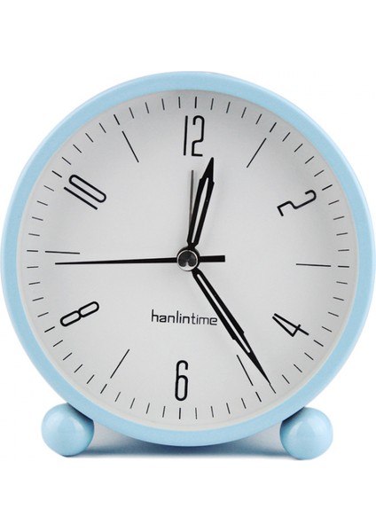 Çalar Saat Pille Çalışan, Çocuklar Için Sessiz Geçmeyen Masa Saatleri Öğrenci, Gece Işığı Fonksiyonlu Yatak Odası Saati, Basit Şık Tasarım ----- Gök Mavisi (Yurt Dışından)