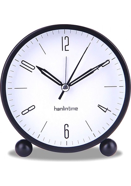 Çalar Saat Pille Çalışan, Çocuklar Için Sessiz Çalışmayan Masa Saatleri Öğrenci, Gece Lambası Fonksiyonlu Yatak Odası Saati, Basit Şık Tasarım ----- Siyah (Yurt Dışından)
