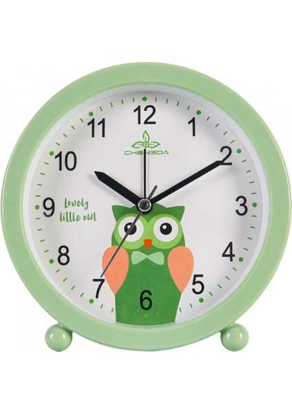 Öğrenciler, Çocuklar ve Yetişkinler Için Uygun, Parlak Sevimli Saatli 4 Inç Basit Sessiz Başucu Çalar Saati (Yeşil) (Yurt Dışından)