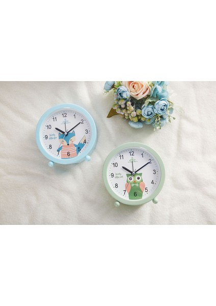 Öğrenciler, Çocuklar ve Yetişkinler Için Uygun, Parlak Sevimli Saatli 4 Inç Basit Sessiz Başucu Çalar Saati (Yeşil) (Yurt Dışından) fiyatları