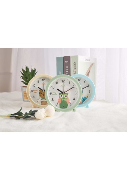 Öğrenciler, Çocuklar ve Yetişkinler Için Uygun, Parlak Sevimli Saatli 4 Inç Basit Sessiz Başucu Çalar Saati (Yeşil) (Yurt Dışından) modelleri