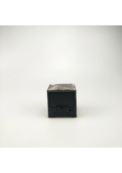 Mermer Desenli Çalar Saat, USB Güç Kaynağı, Ses Kontrolü, Zamanlayıcı, Termometre ile Moda Çok Fonksiyonlu LED Çalar Saat Küpü - Siyah (Yurt Dışından) fırsatları