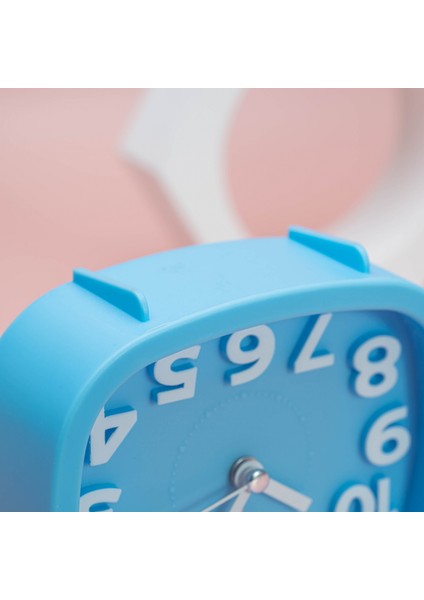 Justup Mini Sessiz Alarmlı Saatler Pil Başucu Masa Masa Ev Dekor Çocuk Hediyeler Taşınabilir Duvar Saati (Pembe) (Yurt Dışından) fırsatları