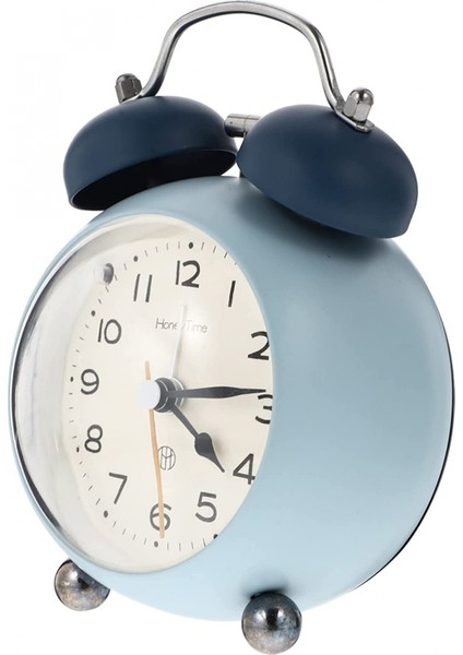 Sessiz Tik Yapmayan Çalar Saat Vintage Çalar Saat Çalar Saat Masa Üstü Çalar Saat Başucu Masaüstü Süs (Gök Mavisi) (Yurt Dışından)