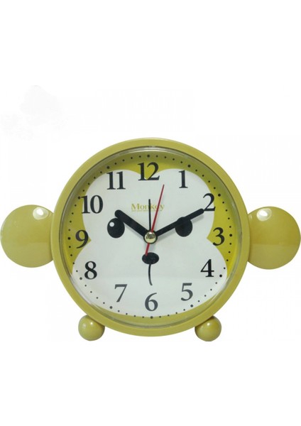 Yatak Odaları Için Çalar Saatler, Karikatür Çalar Saat Hayvan Kulakları Çalar Saat, Öğrenci Çocuk Ev Dekorasyonu Masaüstü Saati (Sarı) (Yurt Dışından)