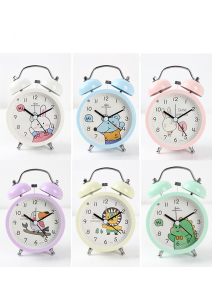 3 Inç Çalar Saat, Analog Metal Hayvan Çalar Saat, Öğrenci Ev Dekorasyonu Masaüstü Saati (Yurt Dışından) modelleri