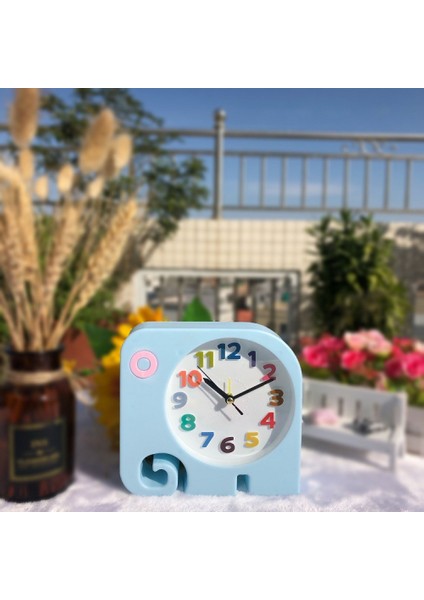 Yatak Odası Çalar Saat, Fil Çalar Saat, Öğrenci Ev Dekorasyonu Masaüstü Saati (Yurt Dışından)