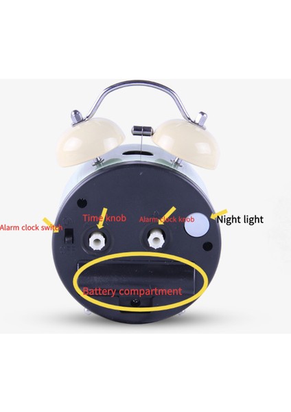 3 Inç Yatak Odası Çalar Saat, Metal Çalar Saat, Öğrenci Ev Dekorasyonu Masaüstü Saati (Yurt Dışından) modelleri