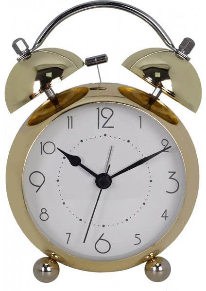 Çocuklar, Öğrenciler ve Yetişkin Ev Ofis Kuvars Saati Için Gece Lambası Sessiz Basit Küçük Çalar Saat ile 4 Inç Retro Metal Kuvars Çalar Saat (Yurt Dışından)