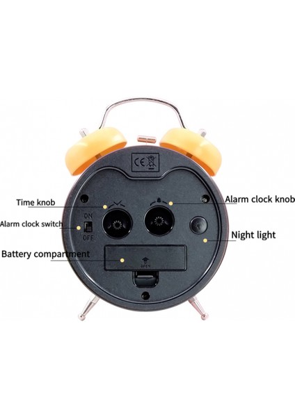 3 Inç Çalar Saat, Analog Metal Hayvan Çalar Saat, Öğrenci Ev Dekorasyonu Masaüstü Saati (Yurt Dışından) modelleri