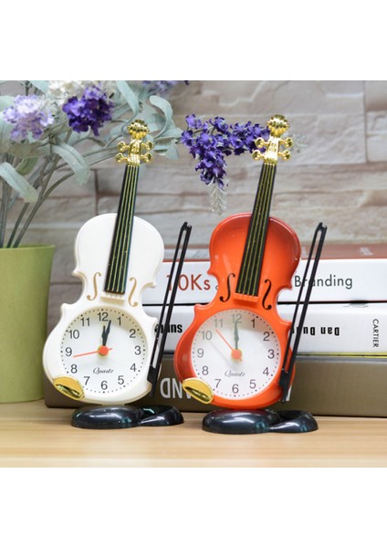 Yatak Odası Çalar Saat, Mini Keman Çalar Saat, Öğrenci Ev Dekorasyonu Masaüstü Saati (Yurt Dışından) fiyatları