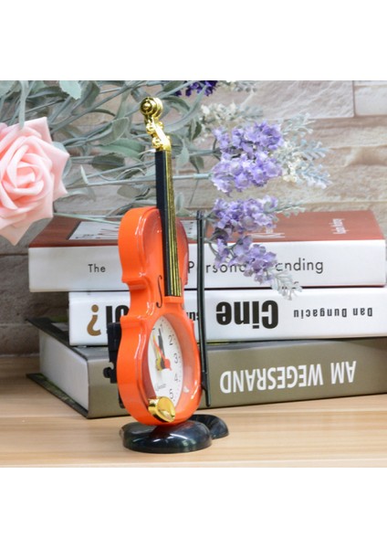 Yatak Odası Çalar Saat, Mini Keman Çalar Saat, Öğrenci Ev Dekorasyonu Masaüstü Saati (Yurt Dışından) fırsatları