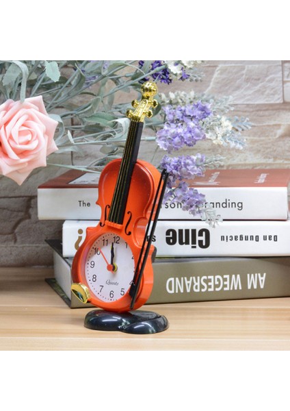 Yatak Odası Çalar Saat, Mini Keman Çalar Saat, Öğrenci Ev Dekorasyonu Masaüstü Saati (Yurt Dışından) indirimleri