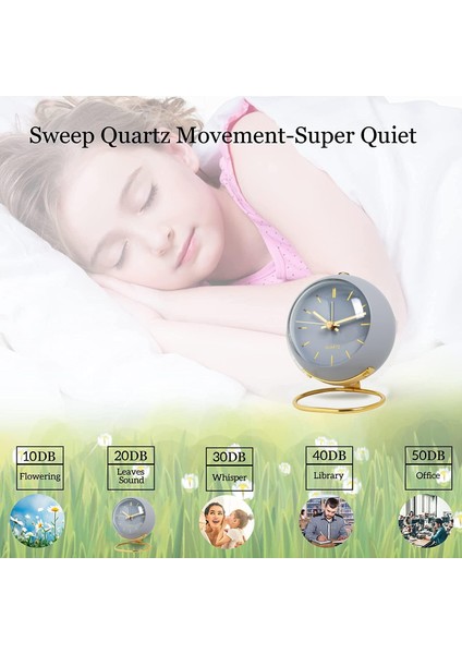 Küçük Masa Saatleri, Avrupa Tarzı Yaratıcı Sessiz Geçmeyen Masa Üstü Çocuk Çalar Saati, Arkadan Aydınlatmalı, Pille Çalışan Metal Basit Masa Saati, Ev Oturma Odası Başucu (Mavi) (Yurt Dışından) fiyatları