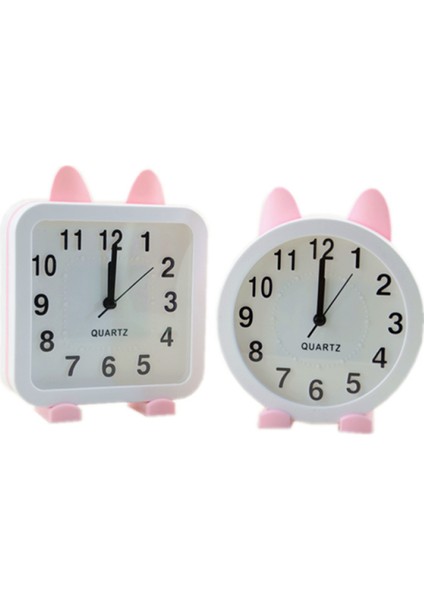 Kızlar Için Kedi Çalar Saat, Çocuklar Için Çizgi Film Alarmı ve Gençler Için Yüksek Sesli Zil ve Ağır Uyuyanlar Için Düğmeli Gece Lambası (Beyaz Kare) (Yurt Dışından) fırsatları