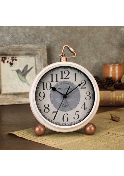 Sessiz Masa Saati, 5,2 Inç Retro Vintage Geçmeyen Masa Masa Saati Küçük Dekoratif Çalar Saat Büyük Rakamlarla ve Hd Camla Çalışan Pille Çalışır (Yurt Dışından) fiyatları