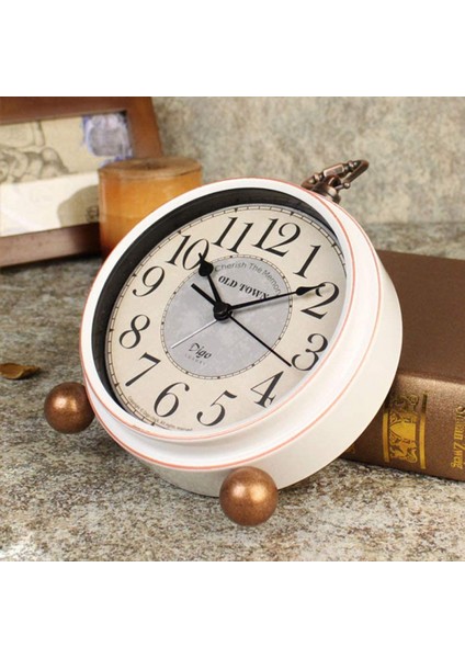 Sessiz Masa Saati, 5,2 Inç Retro Vintage Geçmeyen Masa Masa Saati Küçük Dekoratif Çalar Saat Büyük Rakamlarla ve Hd Camla Çalışan Pille Çalışır (Yurt Dışından) modelleri