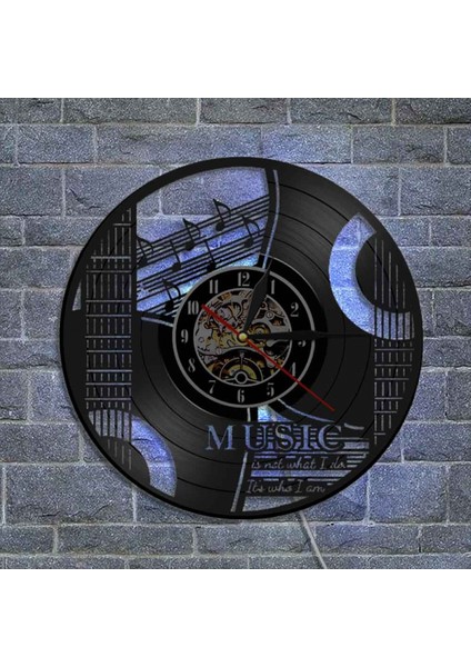 Müzik Vinil Kayıt Duvar Saati - Müzik Aleti Notaları LED Işık Duvar Saati - Vinil Saat - Oturma Odası Duvar Dekoru - Müzik Severler Için Eşsiz Hediyeler (Yurt Dışından) fırsatları