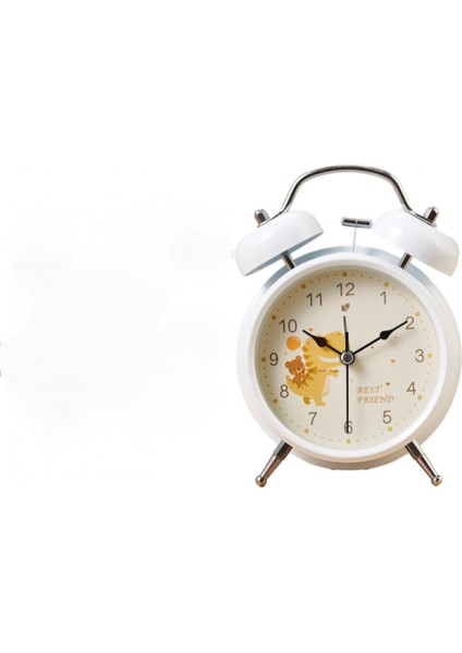 Öğrenciler, Çocuklar ve Yetişkinler Için 4 Inç Metal Parlak Sevimli Çalar Saat Dilsiz Çalar Saat (Beyaz) (Yurt Dışından) modelleri