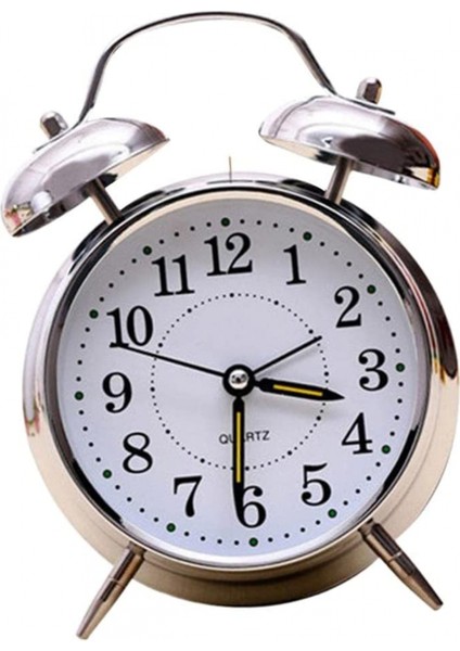 4 Inç Tıklamayan Klasik Analog Gece / Masaüstü Çalar Saat (Yurt Dışından)
