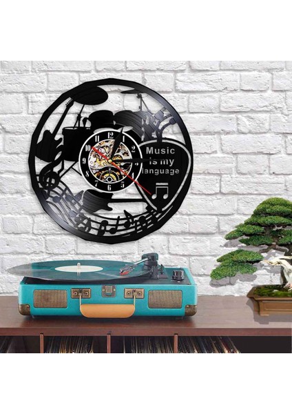 Müzik Vinil Plak Duvar Saati -Nota Vinil Duvar Saati - Vinil Saat - Oturma Odası Duvar Dekoru - Müzik Aşığı Için Eşsiz Hediyeler (Yurt Dışından) modelleri