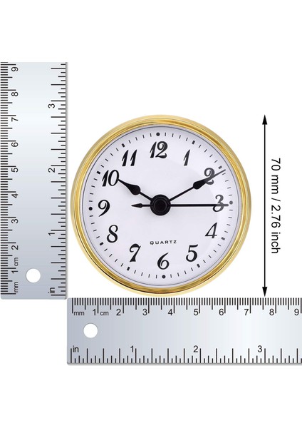 2,8 Inç/ 70 mm Kuvars Saat Parçası, Altın Kaplama, Arap Rakamı, Kuvars Hareketi (Altın Kaplama) (Yurt Dışından) fiyatları