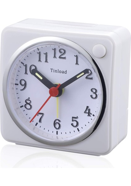 Küçük Analog Seyahat Çalar Saati Sessiz Geçişsiz, Erteleme, Artan Bip Sesleri, Pille Çalışma, Işık Fonksiyonları, Kolay Ayar (Beyaz) (Yurt Dışından) fırsatları