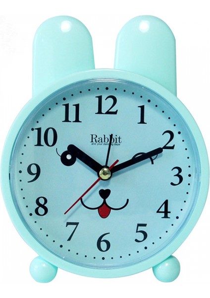 Çocuk Çalar Saat, Karikatür Çalar Saat Küçük Tavşan Çalar Saat, Öğrenci Çocuk Ev Dekorasyonu Masaüstü Saati (Desenli Mavi) (Yurt Dışından)