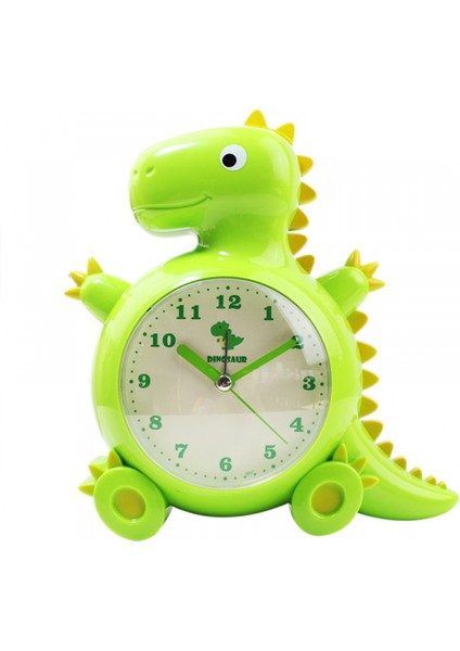 Çocuk Çalar Saat, Karikatür Çalar Saat Dinozor Saat Gece Lambası, Öğrenci Çocuk Ev Dekorasyonu Masaüstü Saati (Yeşil) (Yurt Dışından)