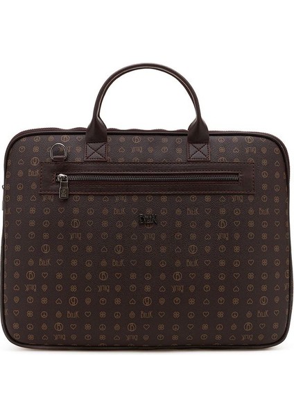 Monogram Kahve Unisex Laptop & Evrak Çantası RH09 Business-Mn