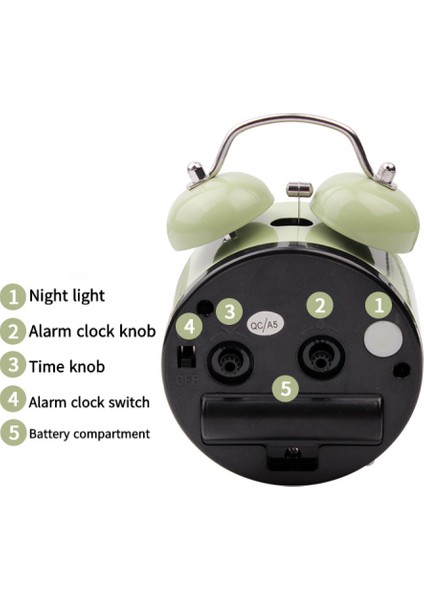 3 Inç Yatak Odası Çalar Saat, Metal Çalar Saat, Öğrenci Ev Dekorasyonu Masaüstü Saati (Yurt Dışından) fırsatları