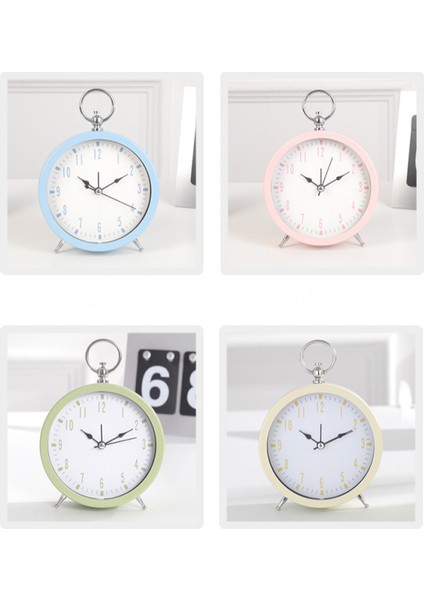 Gece Lambası ile 5 Inç Basit Sessiz Öğrenci Çocuk Yetişkin Sevimli Saat Yatak Odası Başucu Küçük Çalar Saat (Mavi) (Yurt Dışından) fiyatları