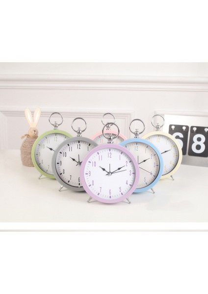 Gece Lambası ile 5 Inç Basit Sessiz Öğrenci Çocuk Yetişkin Sevimli Saat Yatak Odası Başucu Küçük Çalar Saat (Mavi) (Yurt Dışından) fırsatları