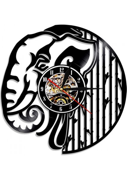 Müzik Vinil Plak Duvar Saati - Fil Hortumu Vinil Duvar Saati - Vinil Saat - Oturma Odası Duvar Dekoru - Müzik Severler Için Benzersiz Hediyeler (Yurt Dışından)