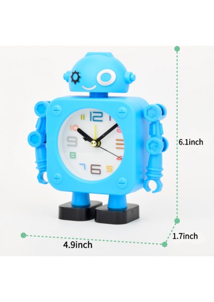 Yatak Odası Çalar Saat, Robot Çalar Saat, Öğrenci Ev Dekorasyonu Masaüstü Saati (Yurt Dışından) modelleri