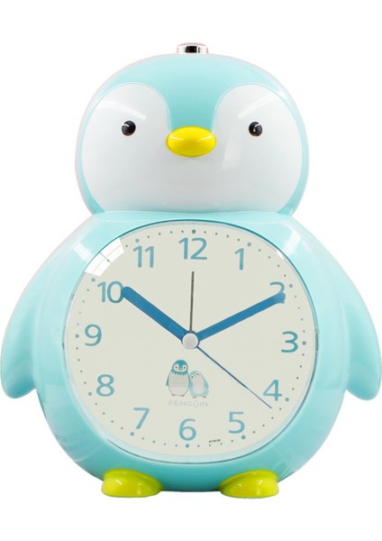 Justup Çocuklar Çalar Saat Sevimli Penguen Çalar Saat Gece Işığı ile Erteleme Çalar Saat --- Göl Mavi (Yurt Dışından)