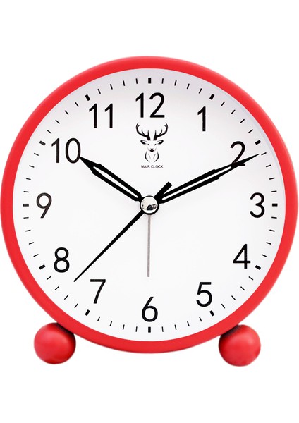 Analog Çalar Saat 4 Inç, Pille Çalışan Tiksiz Sessiz Küçük Masa Saati Gece Işığı ile Komidin Yatak Odası Için Masa Saati (Yurt Dışından)