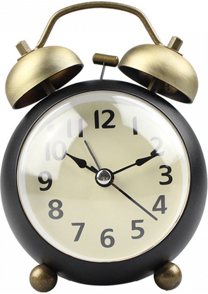 Stereoskopik Kadranlı, Arkadan Aydınlatmalı, Pille Çalışan Yüksek Sesli Çalar Saatli 4 Inç Ikiz Zil Çalar Saat (Yurt Dışından)