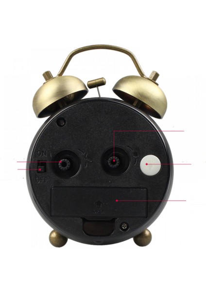 Stereoskopik Kadranlı, Arkadan Aydınlatmalı, Pille Çalışan Yüksek Sesli Çalar Saatli 4 Inç Ikiz Zil Çalar Saat (Yurt Dışından) fırsatları