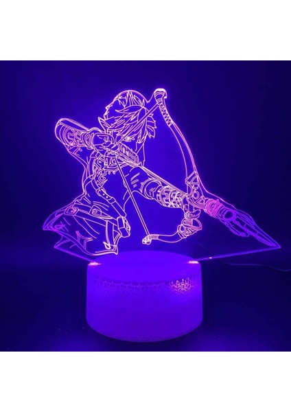 3D Gece Işık;ht LED Gece;ht Işık;ht Oyunu Zelda Efsanesi Bağlantı Şekil Nig;htlig;ht Ev Işık;ht Çocuklar Için Doğum Günü Hediyesi Yatak Odası 3D Lamba Çocuk (Yurt Dışından)
